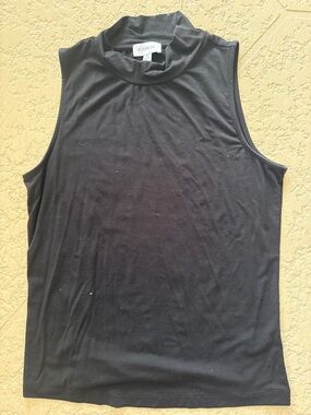 Evereve Men’s Black Sleeveless Mock Neck Tank